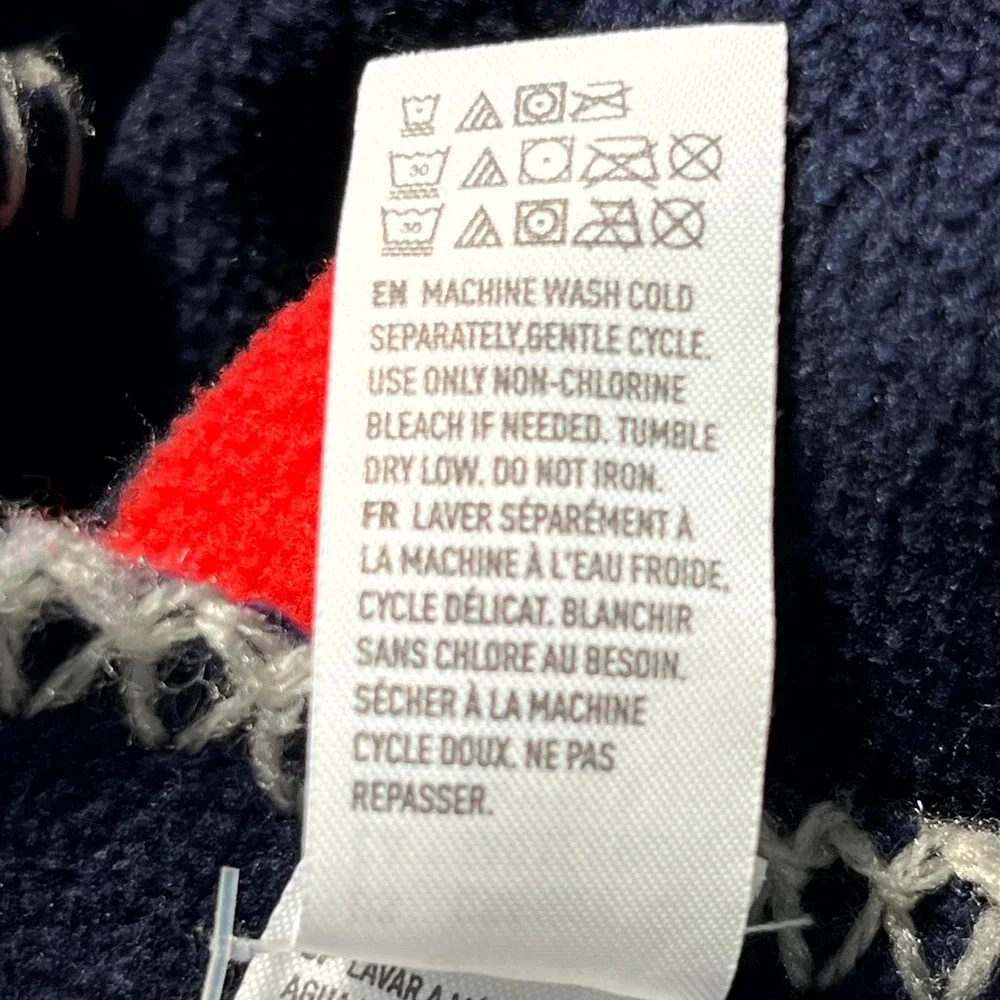 American Eagle Outfitters Fleece Throw Blanket One Size Navy Embroidered Logo